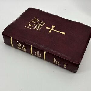Thomas Nelson New American Holy Bible Catholic Bible Press 1987 Red 9033 BG